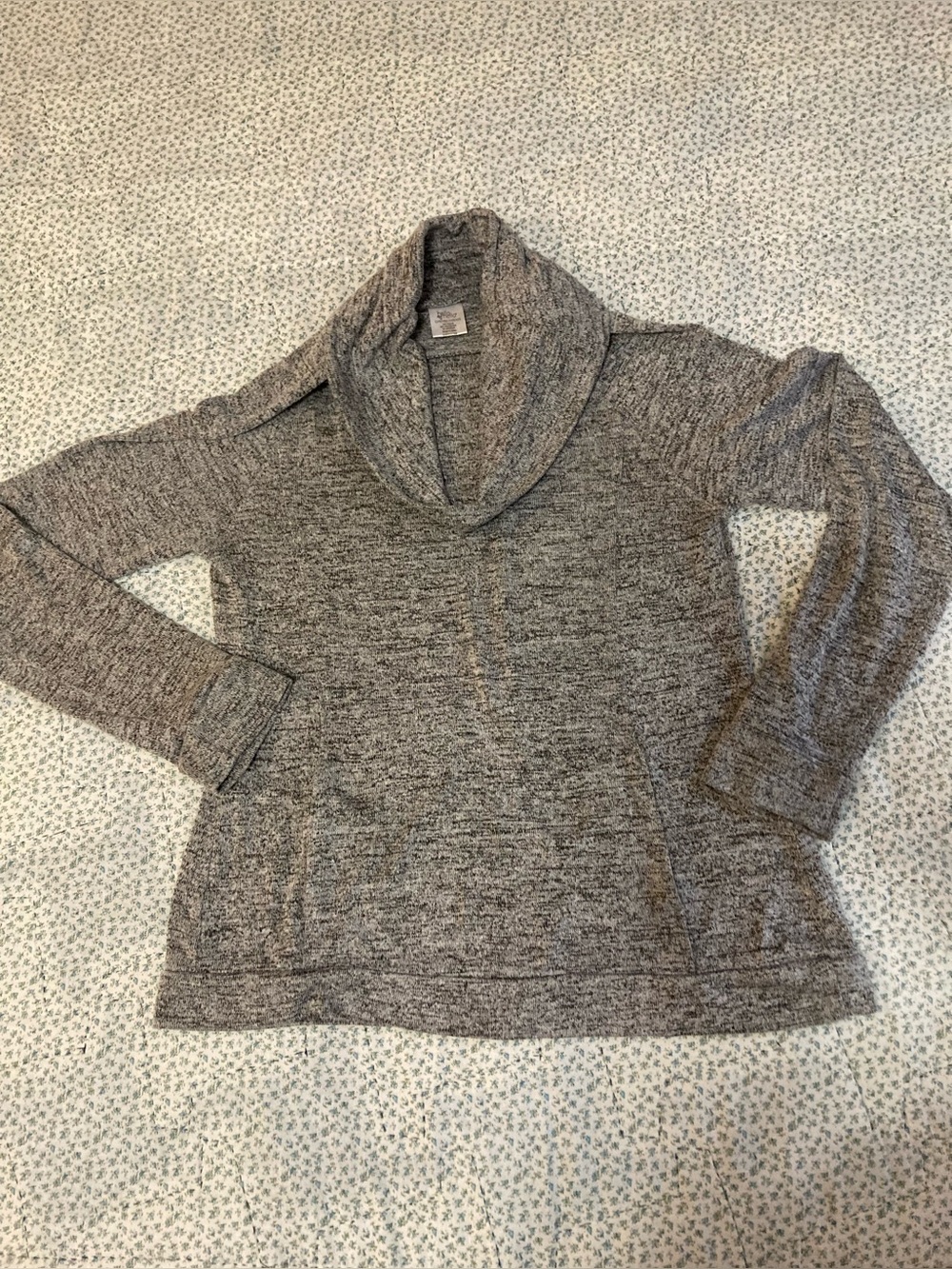 Hello Molly Heather Gray Cowl Neck Sweater